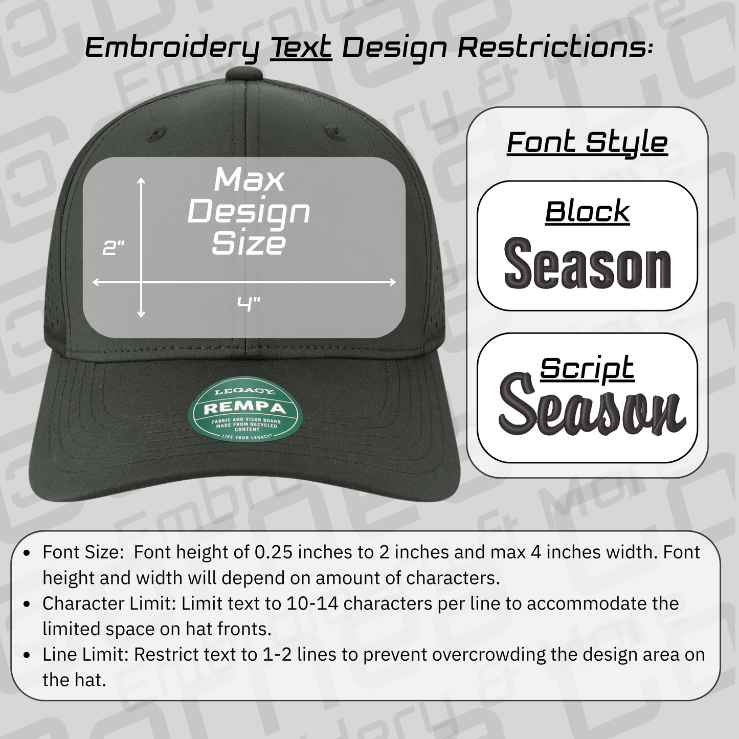 Legacy Cut Hat- Design Your Own